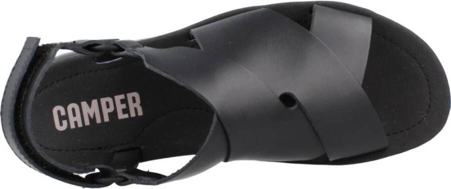 Camper Stijlvolle Platte Sandalen voor Vrouwen Black Dames