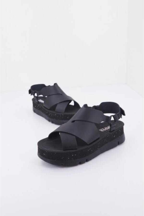 Camper Stijlvolle Platte Sandalen voor Vrouwen Black Dames