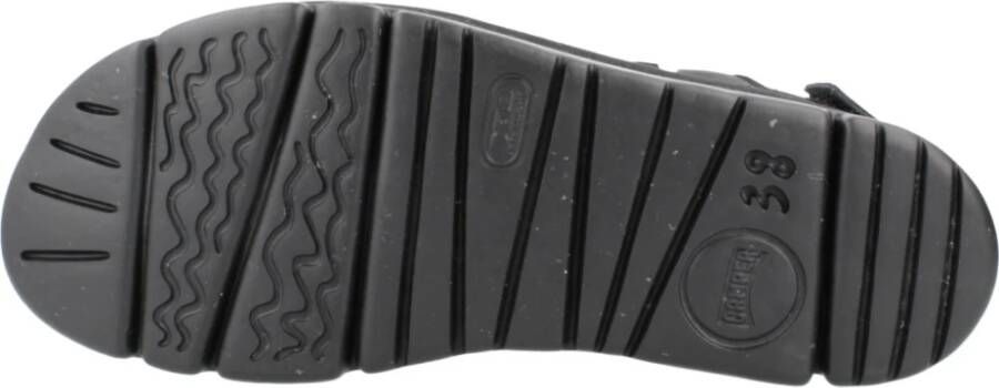 Camper Stijlvolle platte sandalen in zwart en oranje Black Dames