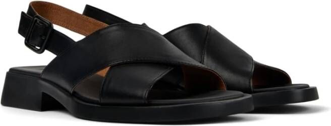 Camper Flat Sandals Black Dames