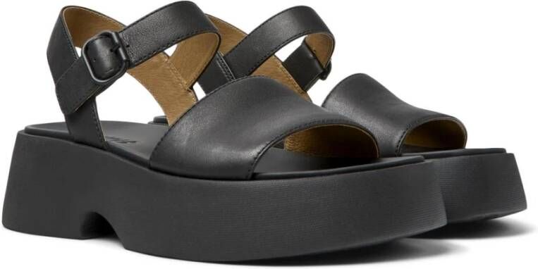 Camper Flat Sandals Black Dames