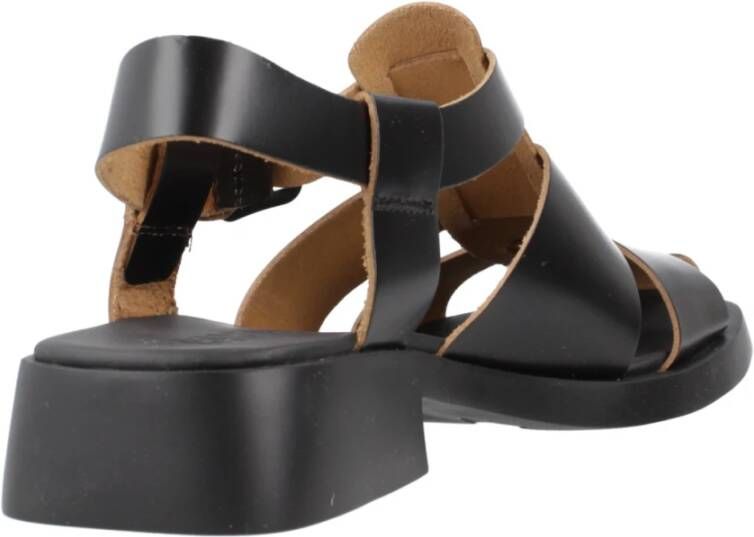 Camper Zwarte Platte Sandalen voor Vrouwen Black Dames