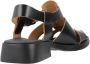 Camper Zwarte Platte Sandalen voor Vrouwen Black Dames - Thumbnail 4