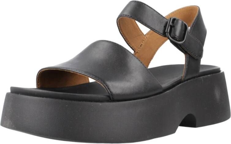 Camper Flat Sandals Black Dames