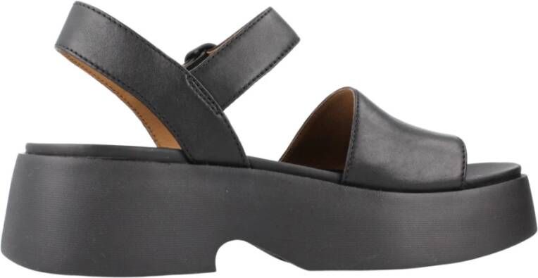 Camper Stijlvolle Zwarte Platte Sandalen Black Dames