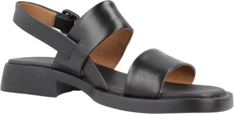 Camper UltraSoft Platte Sandalen Black Dames
