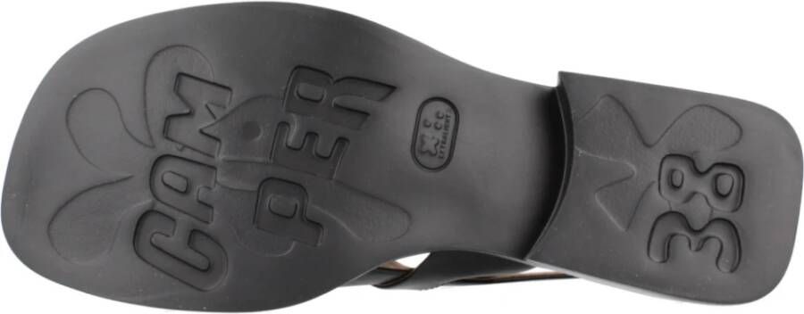 Camper UltraSoft Platte Sandalen Black Dames