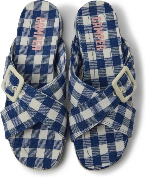 Camper Flat Sandals Blauw Dames