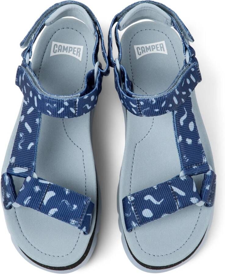 Camper Flat Sandals Blauw Dames
