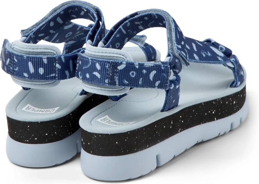 Camper Flat Sandals Blauw Dames