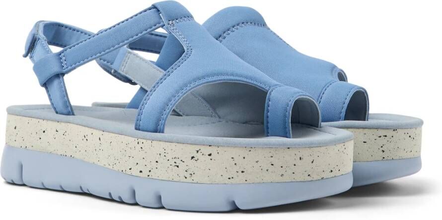 Camper Flat Sandals Blauw Dames