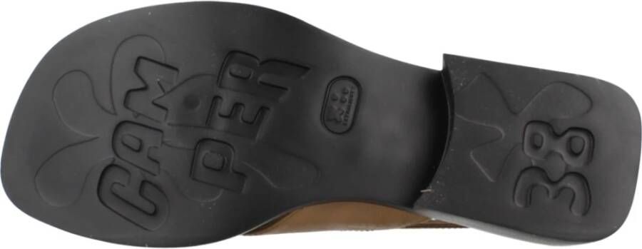 Camper Flat Sandals Brown Dames