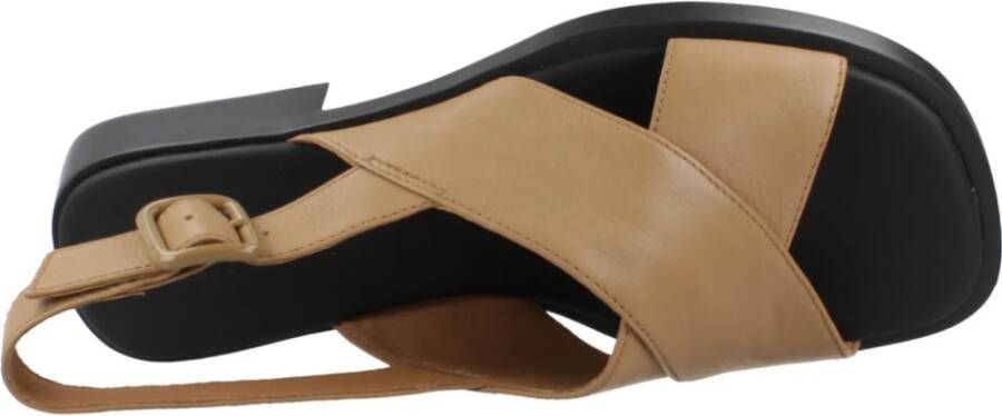 Camper Flat Sandals Brown Dames