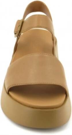 Camper Flat Sandals Brown Dames