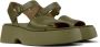 Camper Flat Sandals Green Dames - Thumbnail 2