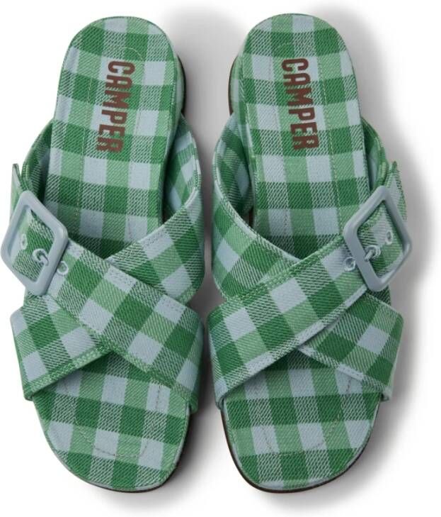 Camper Flat Sandals Groen Dames