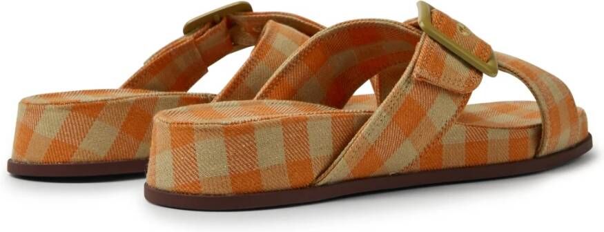 Camper Flat Sandals Oranje Dames