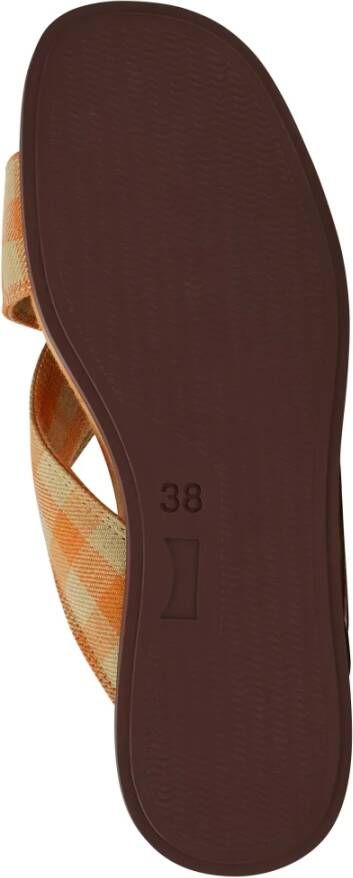 Camper Flat Sandals Oranje Dames