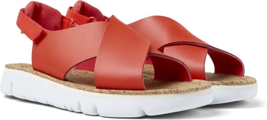 Camper Flat Sandals Rood Dames