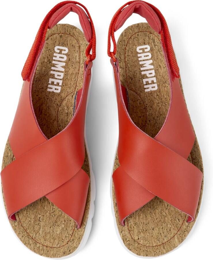Camper Flat Sandals Rood Dames
