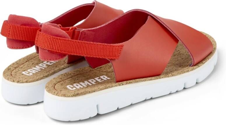 Camper Flat Sandals Rood Dames
