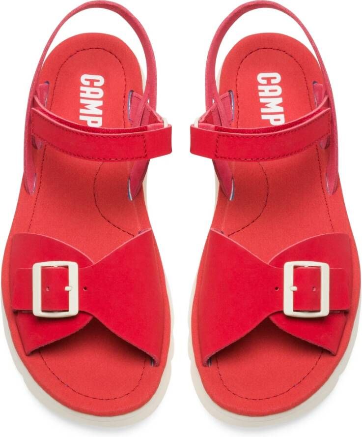 Camper Flat Sandals Rood Dames