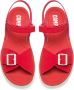 Camper Oruga Platte Leren Sandalen Red Dames - Thumbnail 4