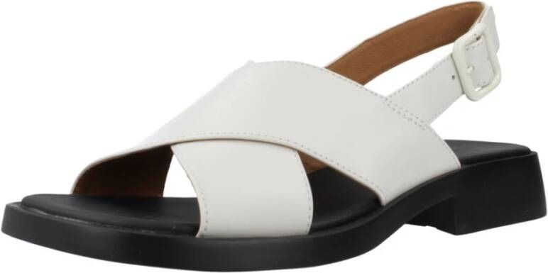 Camper Flat Sandals White Dames