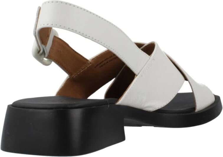 Camper Flat Sandals White Dames