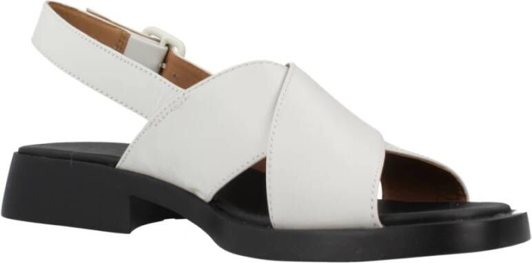 Camper Flat Sandals White Dames