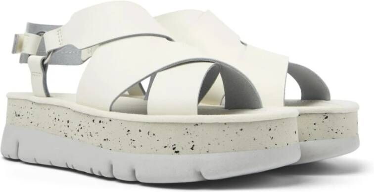 Camper Flat Sandals White Dames