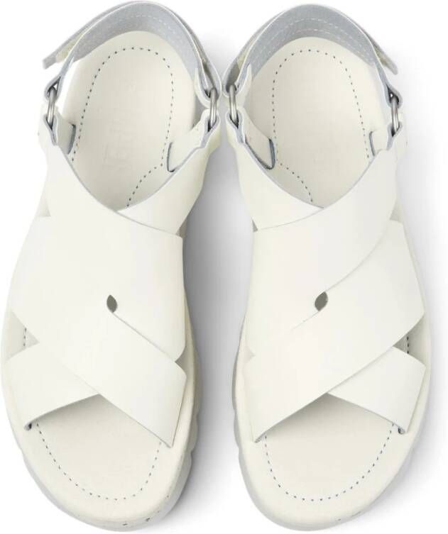 Camper Flat Sandals White Dames