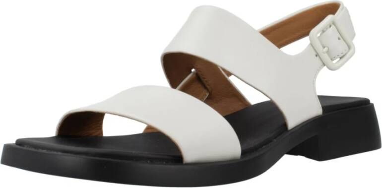 Camper Flat Sandals White Dames