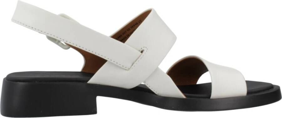 Camper Flat Sandals White Dames