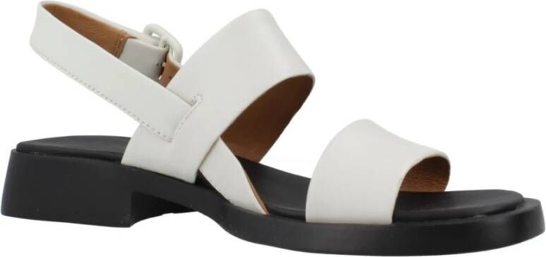 Camper Flat Sandals White Dames