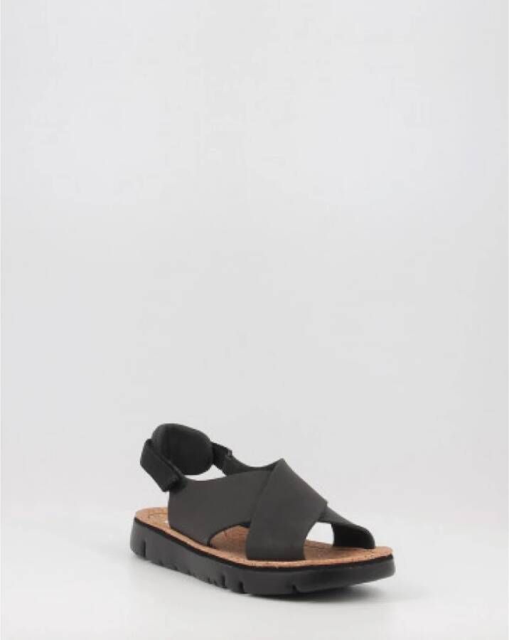 Camper Flat Sandals Zwart Dames