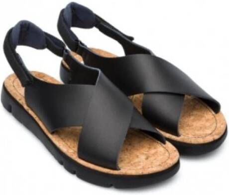 Camper Flat Sandals Zwart Dames