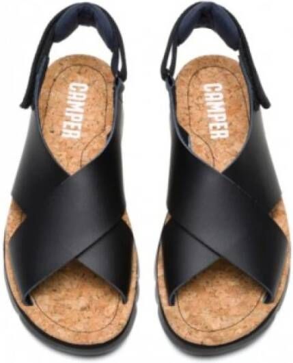 Camper Flat Sandals Zwart Dames