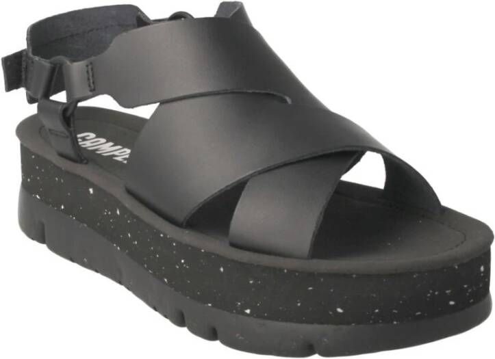 Camper Flat Sandals Zwart Dames