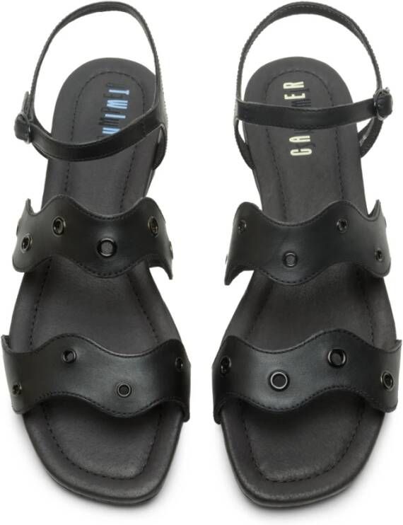 Camper Flat Sandals Zwart Dames