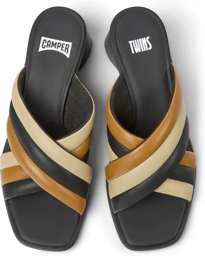 Camper Flat Sandals Zwart Dames
