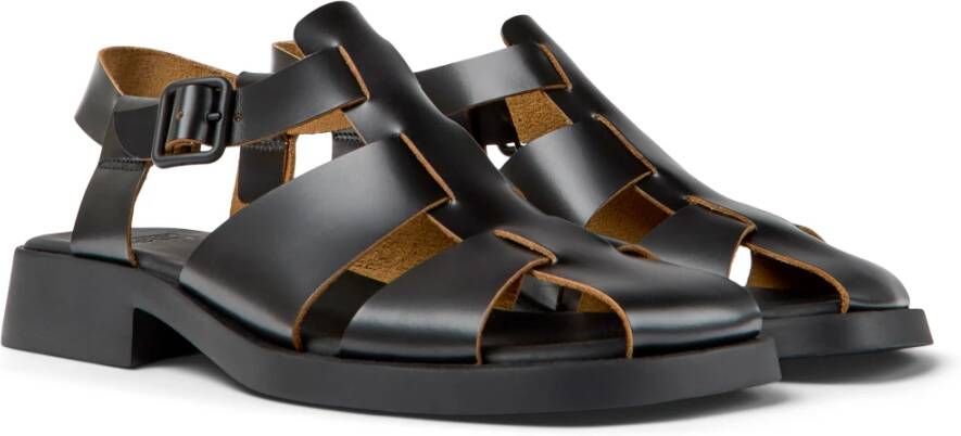 Camper Flat Sandals Zwart Dames