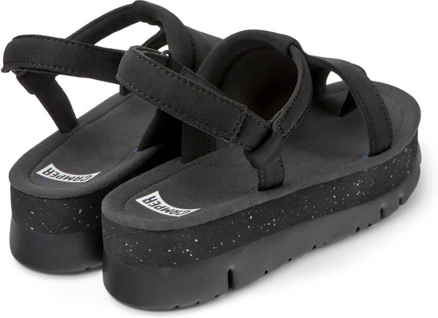 Camper Flat Sandals Zwart Dames