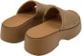 Camper Gedurfde Leren Plateau Sandalen Brown Dames - Thumbnail 15