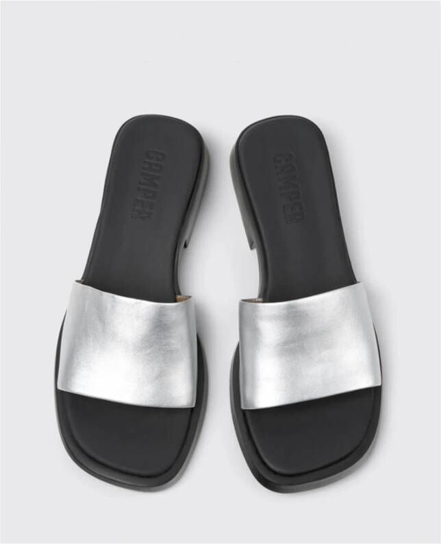 Camper Grijze Slide Sandalen Lage Hak