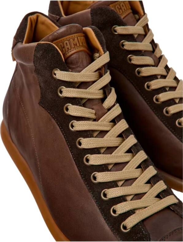 Camper Leren Sneaker Pelotas Comfort Stijl Brown Heren