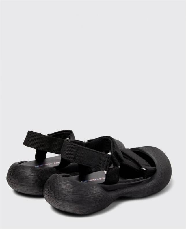 Camper Moderne Zwarte Plateau Sandalen