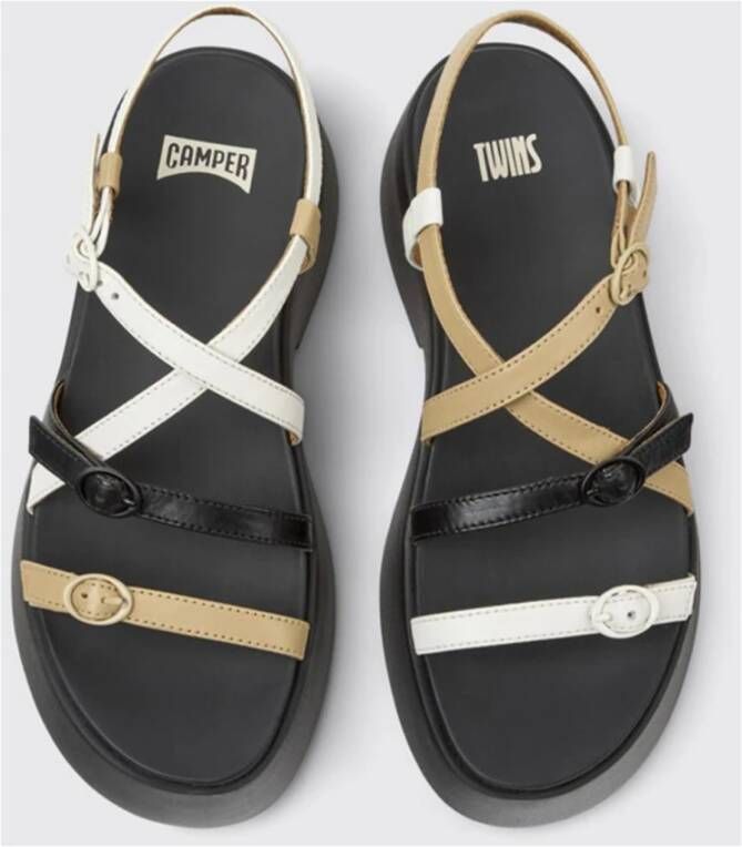 Camper Multicolor Leren Plateau Sandalen