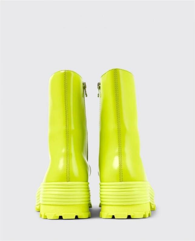 Camper Neon Gele Chunky Enkellaarzen