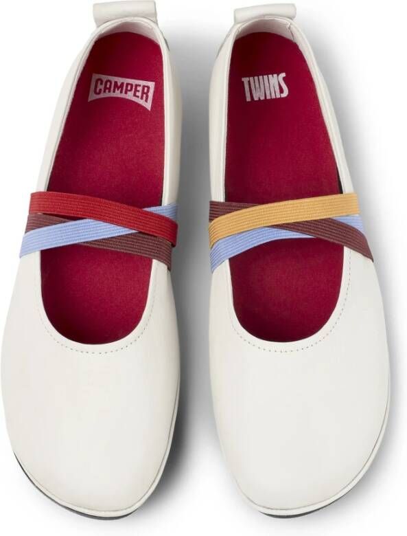 Camper Nina Right Ballerina White Dames